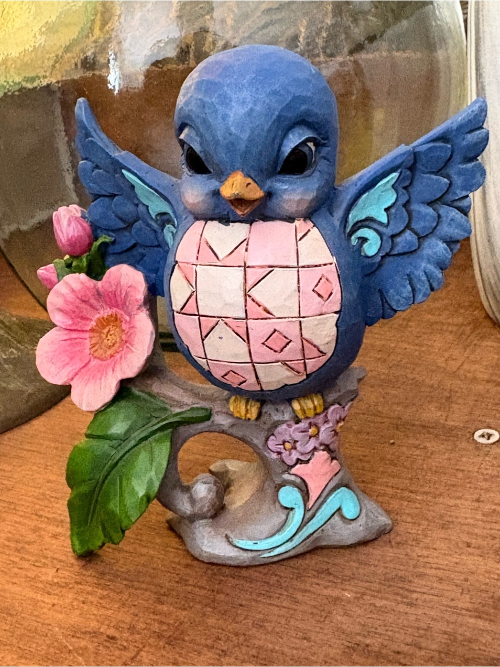 Jim Shore Heartwood Creek Sing a Happy Tune Blue bird Figurine Bluebird